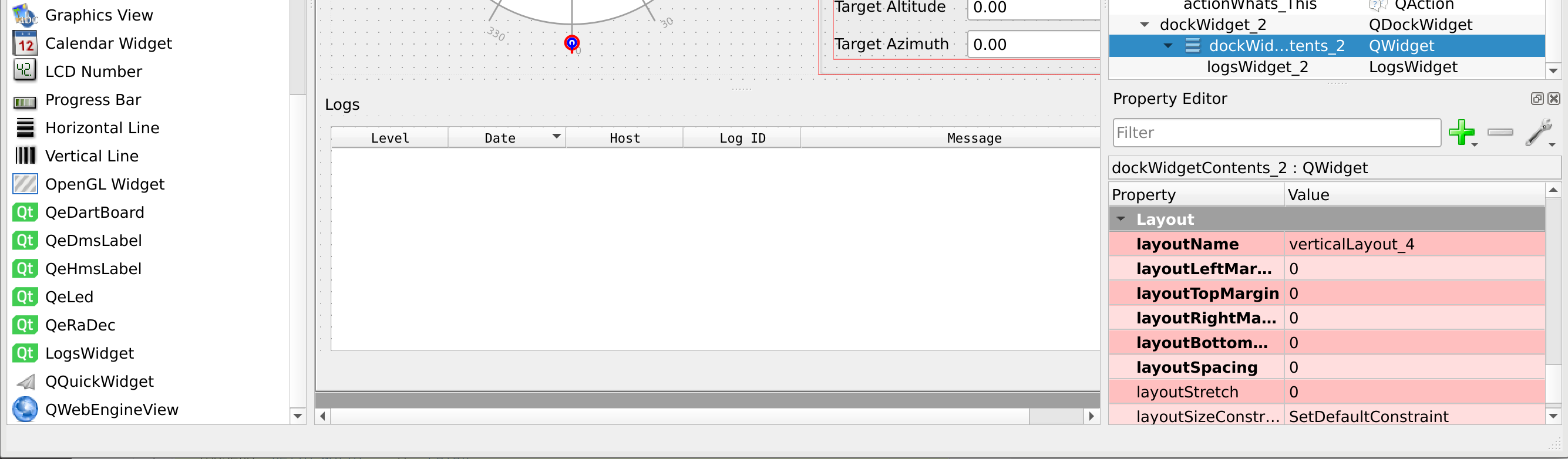 4.2.6. Adding a Dock Widget and Logs Widget — Control UI Toolkit User ...